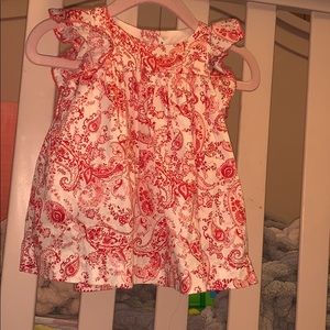 Janie and Jack red paisley baby dress